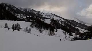 Skiing at Risoul (France)