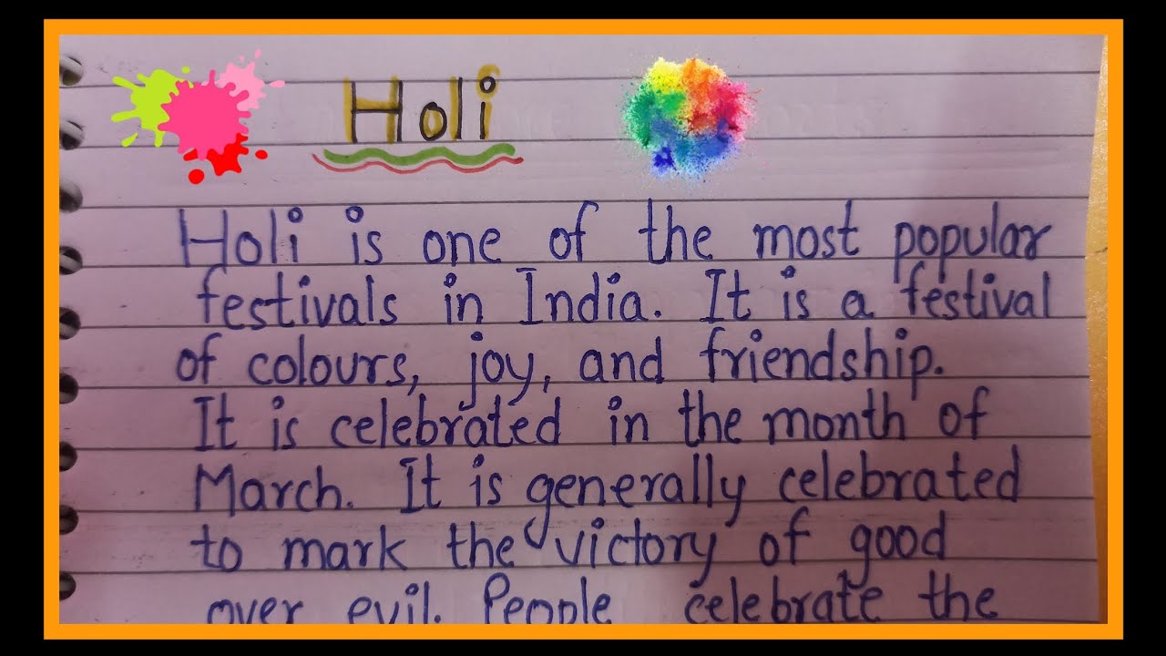 holi nibandh english