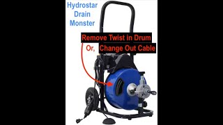 Hydrostar Drain Monster: Remove Cable Twist in Drum and/or Change-out Cable
Video walk-thru on one method of removing a twist in the cable inside the drum. Video also shows how to remove and replace cable.
Video link to missing three minutes of video: https://youtu.be/iEs6NPgxygg
Reassembly video link... https://youtu.be/4vBpWVm2zvs?si=UPb4FbjKGzOapogW
Please Subscribe: https://www.youtube.com/c/RoCDIY Hydrostar Drain Monster: Remove Cable Twist in Drum and/or Change-out Cable