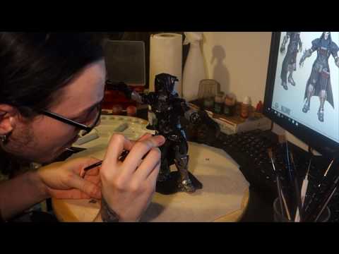 making-overwatch:-reaper-sculpture---part-8---paint-coat-#1