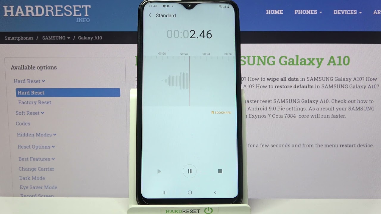 How To Record Audio On Samsung Galaxy A10 - Youtube