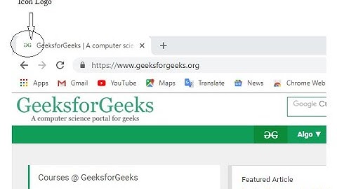 How to add icon logo in title bar using HTML ?