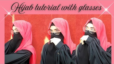 Hijab tutorial with glasses 🎀 || easy hijab tutorial || hijab tutorial with niqab || by hannah shah