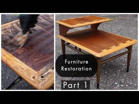 mid-century-furniture-restoration-|-part-one-|-lane-acclaim-step-table-refinish-and-repair