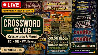 🔴 LIVE: Welcome to Crossword Club! | BC, OR & WA Scratch Tickets