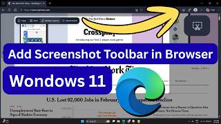 How to Add Screenshot Shortcut Toolbar & Markup in Browser in Windows 11 screenshot 2