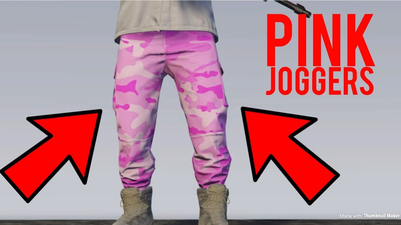 Easy Fast Gta 5 Pink Camo Joggers Modded Joggers Any Color Camo Joggers How To Get Youtube - pink camo pants roblox