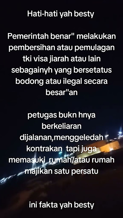 pemerintah Arab sedang Bersih2 guys hati² #tkwarabsaudi #tkiarabsaudi