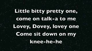 Video thumbnail of "Little Bitty Pretty One (Thurston Harris) Lyrics on screen"