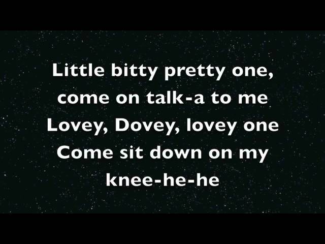 Little Bitty Pretty One (Thurston Harris) Lyrics on screen class=