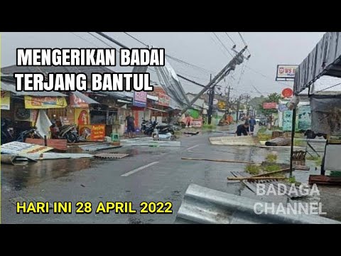 Bantul Yogyakarta Porak Poranda Akibat Badai 28 April 2022, Semua Tumbang, Hujan Angin Bantul