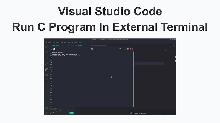 Visual Studio Code Run C Program In External Terminal