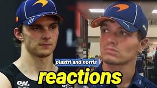 Oscar Piastri and Lando Norris Post- Race Interview REACTIONS | Singapore GP 2026