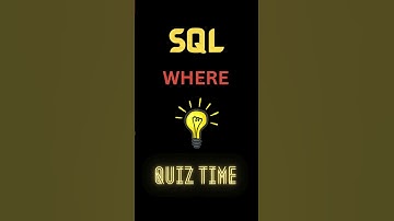 How to use SQL WHERE Clause?  #learnsql #sqlquiz #sqlinterviewquestions