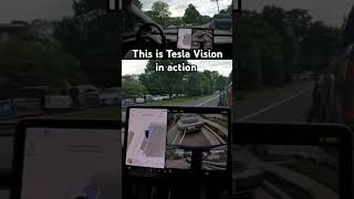 tesla nails risky parallel parking test on city streets 🎯 #shorts #reels #youtube #new #tech #fun