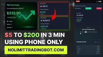 $5 TO $200 IN 3 MINUTES WITH PHONE USING DIGIT MATCH BOT | DERIV