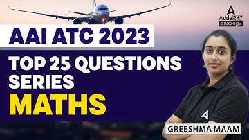 AAI Recruitment 2023 | AAI ATC Maths Previous Year Question Paper By Greeshma Maam