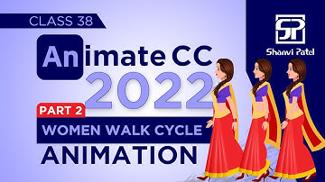 Adobe Animate CC 2022: Women Walk Cycle Animation | Flash Tutorial | 2d Animation | Hindi | Part 2