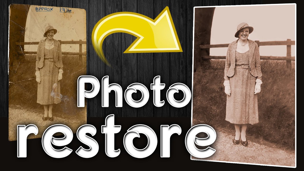 How to restore an old photograph YouTube