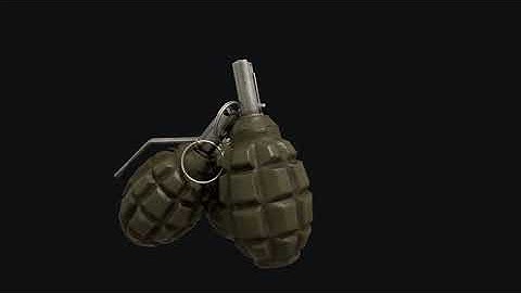 Grenade F-1 Low-poly 3D model