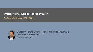 Propositional Logic: Representation