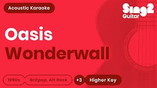 Wonderwall (Higher Key of C - Acoustic Guitar Karaoke) Oasis chords