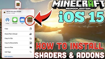 How To Fix mcpack Import Error (iOS 15) HOW TO INSTALL SHADERS/ADDONS In Minecraft PE