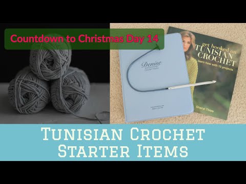 Tunisian Crochet Starter Items Review Countdown Day 14 Youtube