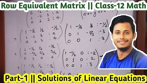 Row Equivalent Matrix Methods || Class-12 Math Matrix  || Tuition Master