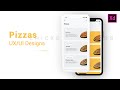 How to Design Pizzas Chicken Flavors Mobile App Screen Adobe Xd  UX/UI App Design Speedart Tutorial