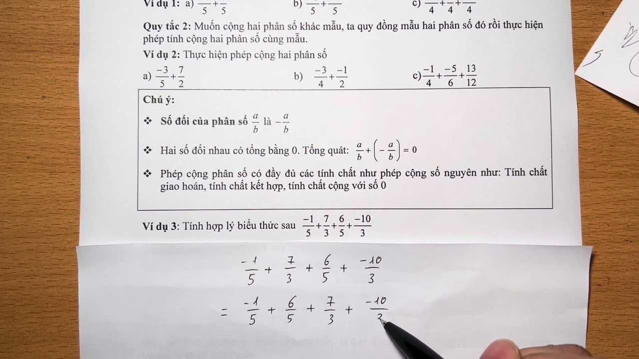 BÀI GIẢNG TOÁN 6: Phép cộng và phép trừ phân số