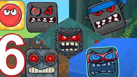 Red Ball 4 - Gameplay Walkthrough Part 6 - All Bosses (Android, iOS)