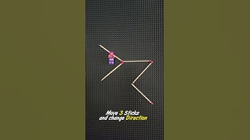 Move 3 Sticks and change Direction  #iq_test #puzzle#stopmotion #matchstick_puzzles #braingame