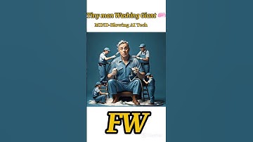 Tiny Man Washing Giant|Ai mind blowing Technology #shortsvideo#ytshorts #shorts#ai #shortsfeed#viral