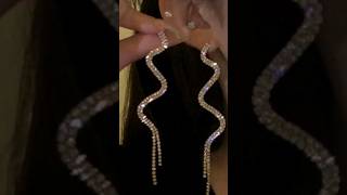 Diy Stone Chain Earrings shorts craft rhinestones youtubeshorts creative