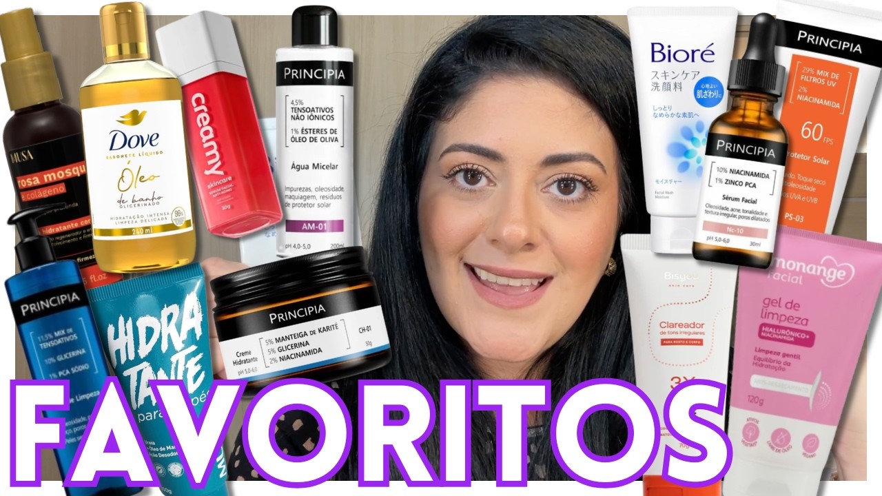 FAVORITOS DE PELE DE 2025 | Creamy, Principia, Bisyou, Musa, Bioré, Dove, Hada Labo, The Ordinary