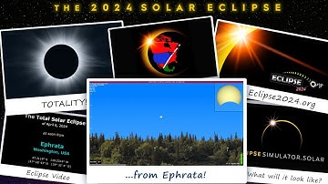 The Total Solar Eclipse of April 8, 2024 from Ephrata, WA
