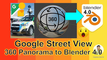 Google Street View to Blender 4.0 - 360 Panorama Sky Tutorial