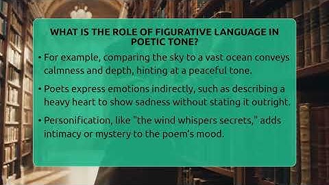 What Is The Role Of Figurative Language In Poetic Tone? - Tales And Texts