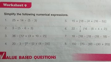 DAV Class 6 chapter 1 worksheet 9 ।। Math class 6 chapter 1 worksheet 9 dav public school