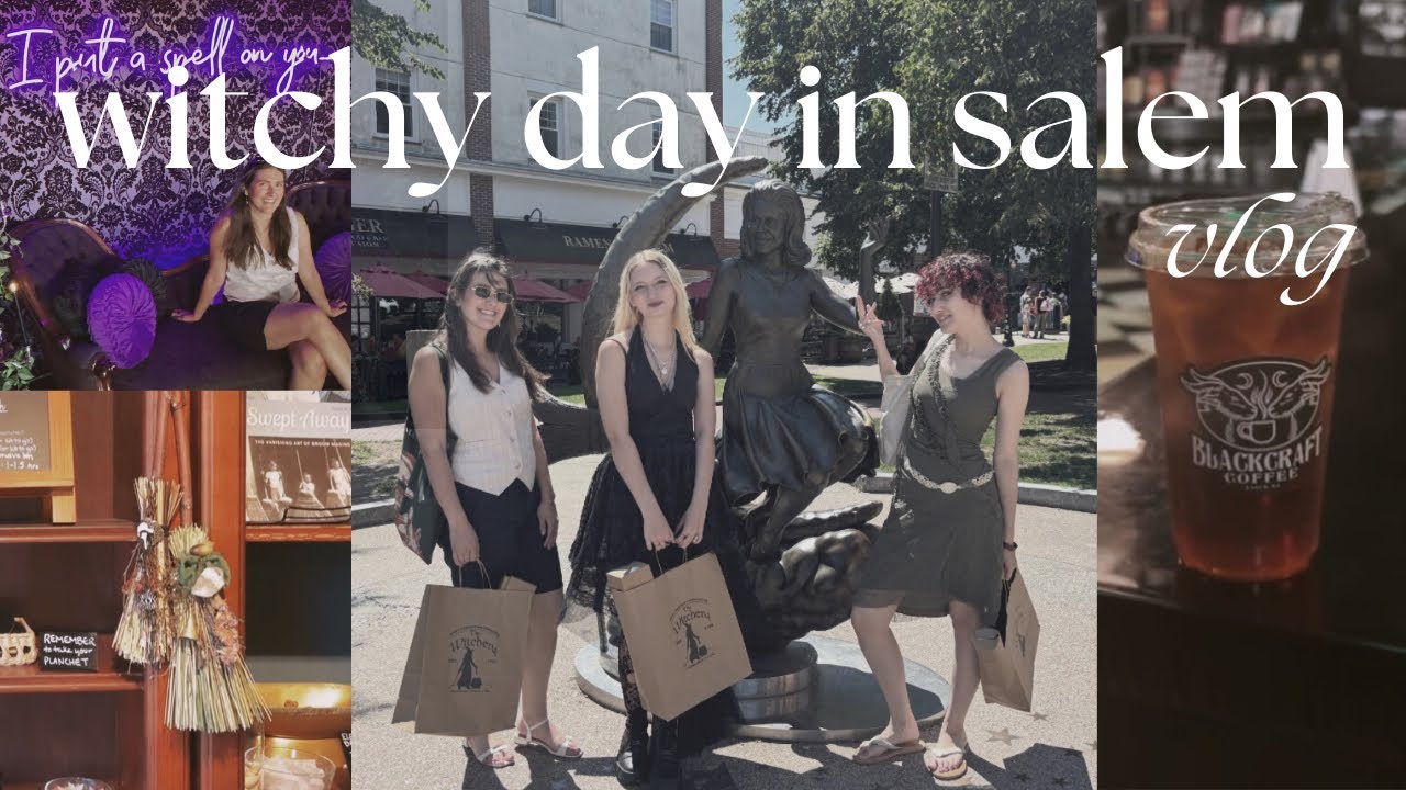 a witchy day in salem vlog | broom + wand craft, shopping & more 🔮