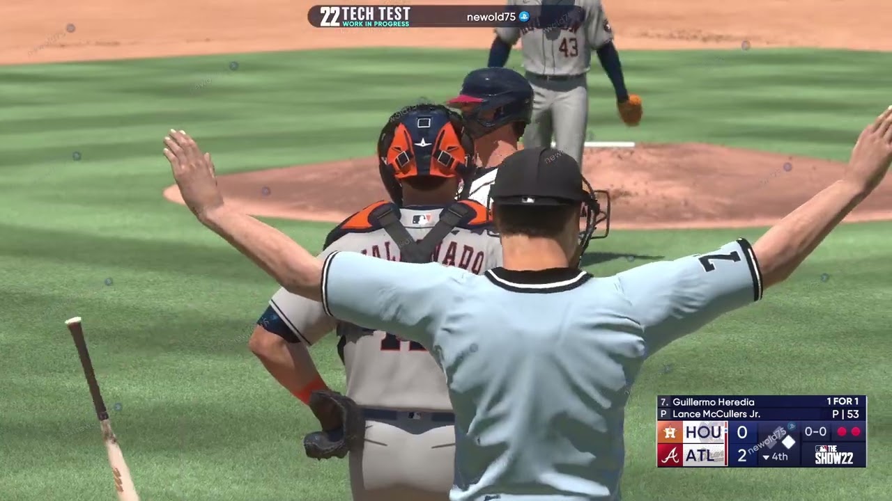 Houston Astros vs Atlanta Braves - MLB The Show 22 Tech Test CPU vs CPU - Beta Game 2 February 18