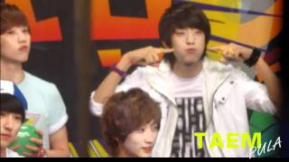 [Fancam] 110729 Gongchan B1A4 - Cute Moment at  Channel[V] in Thailand