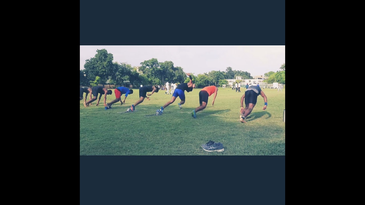 100 mts running practice, 