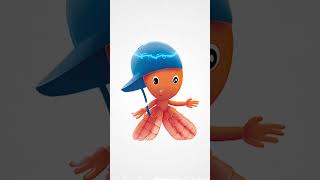 Pocoyo + Nina + Pato vs Shrimp  + Skink + Skunk = Animation 1+1 #shorts