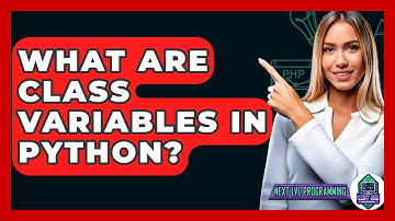 What Are Class Variables In Python? - Next LVL Programming