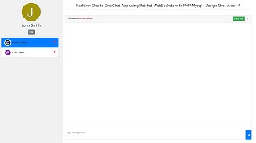 Realtime One to One Chat App using Ratchet WebSockets with PHP Mysql - Design Chat Area - 4