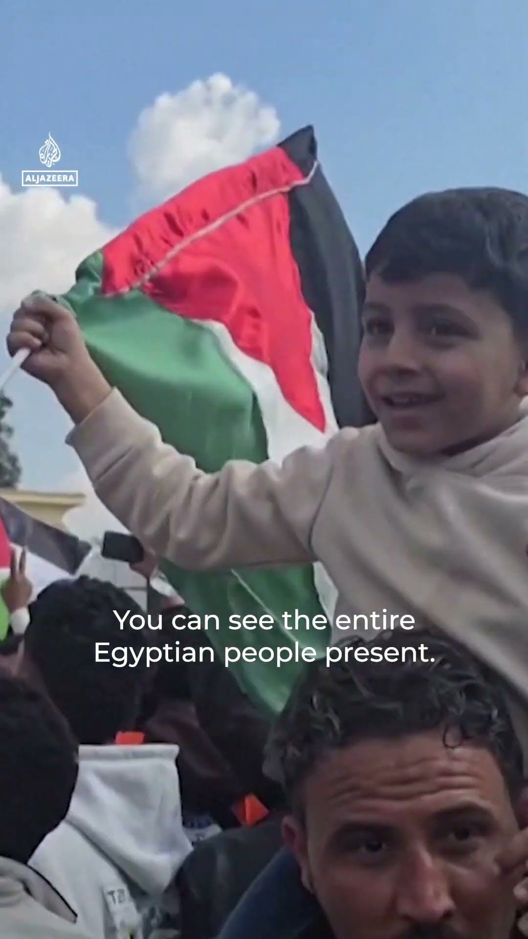 Egyptian protesters reject Trump’s Palestinian resettlement plan | AJ #shorts