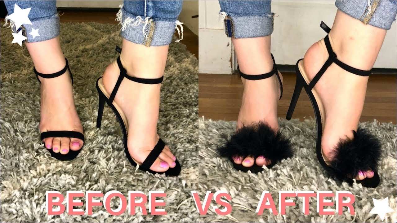 diy fluffy heels