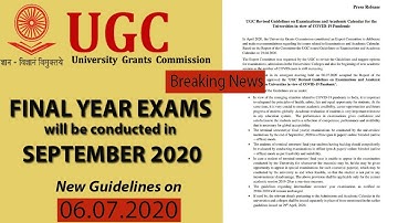 UGC Revised Guidelines| UGC 2020 | Final Year Exams Compulsary | New Update | Seven Learning |